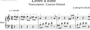 Lettre à Élise - Partition de Piano à télécharger